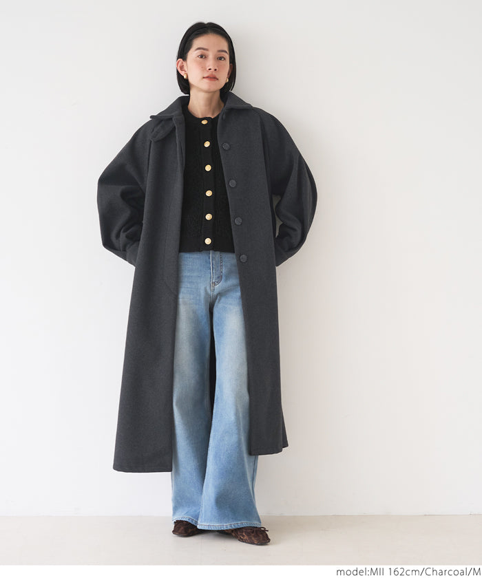 セール☆6990円→990円 フェイクウールロングコート レディース メール