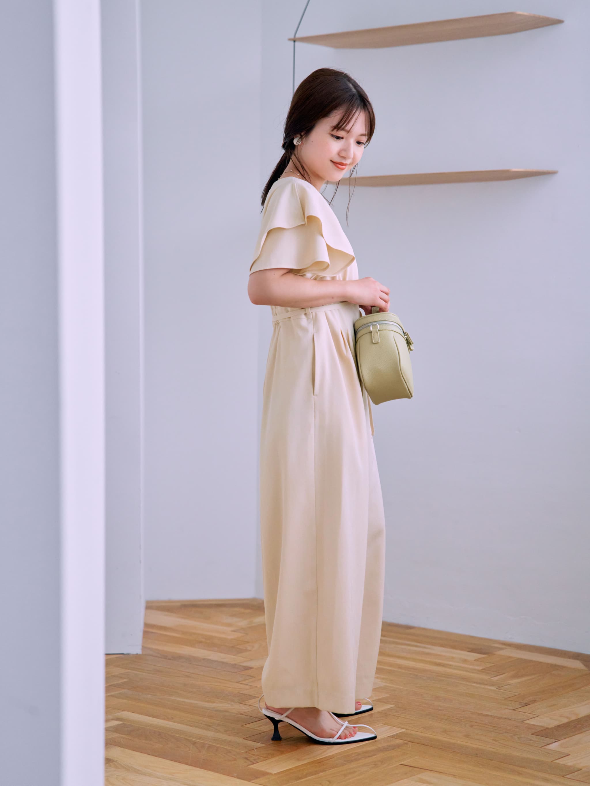 ラッフルスリーブオールインワン-short & regular | 小柄・低身長女性