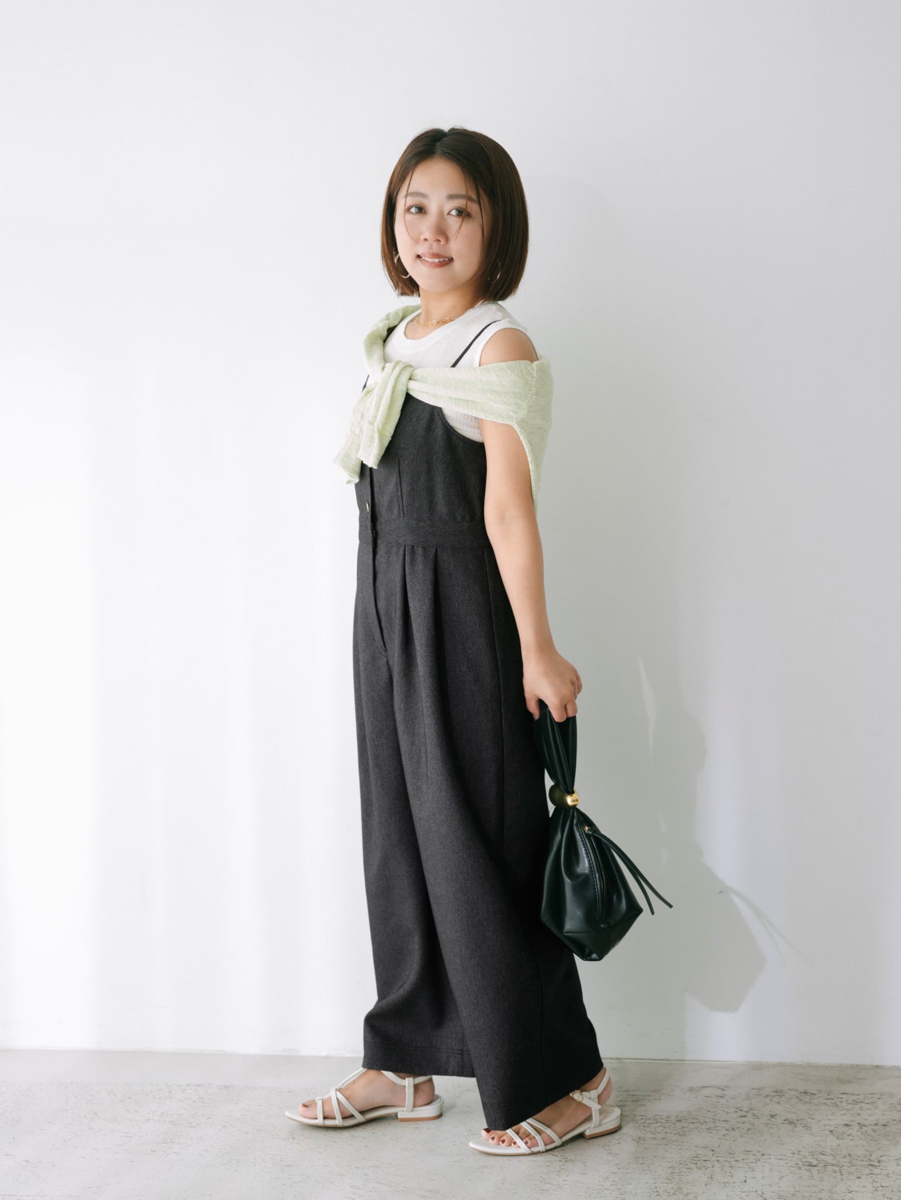 デニムライクキャミサロペット-short & regular | 小柄・低身長女性