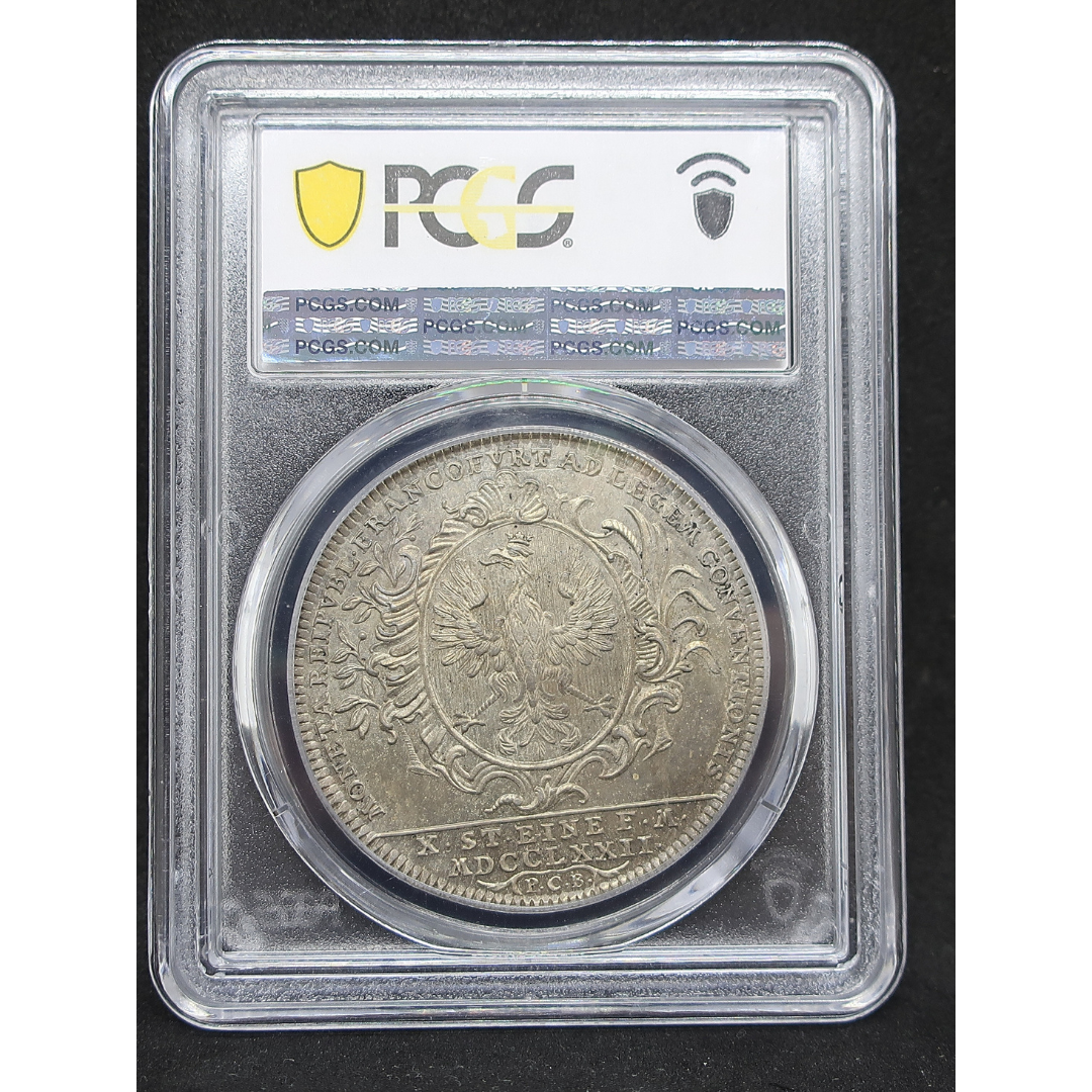 1772 ドイツ フランクフルト ターラー銀貨 都市景観 MS63 PCGS鑑定済み