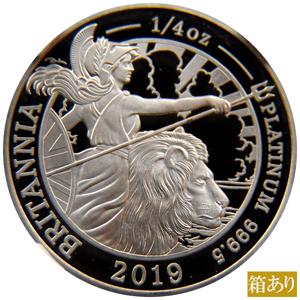 イギリス 2019 エリザベス2世 25ポンド1/4オンス プラチナ貨 NGC PF