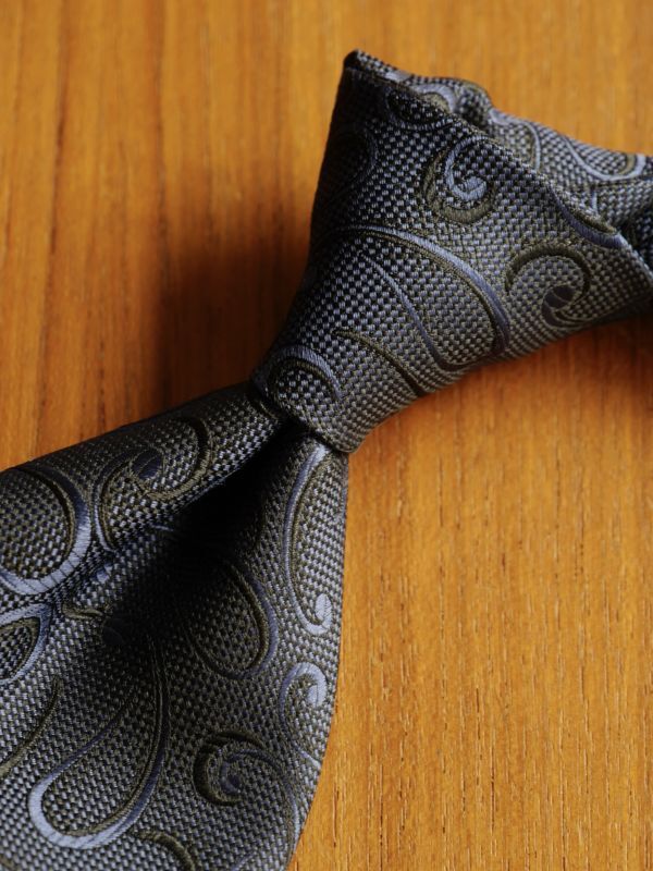 Atto Vannucci (アットヴァンヌッチ) ネイビー ジャカード ペイズリー