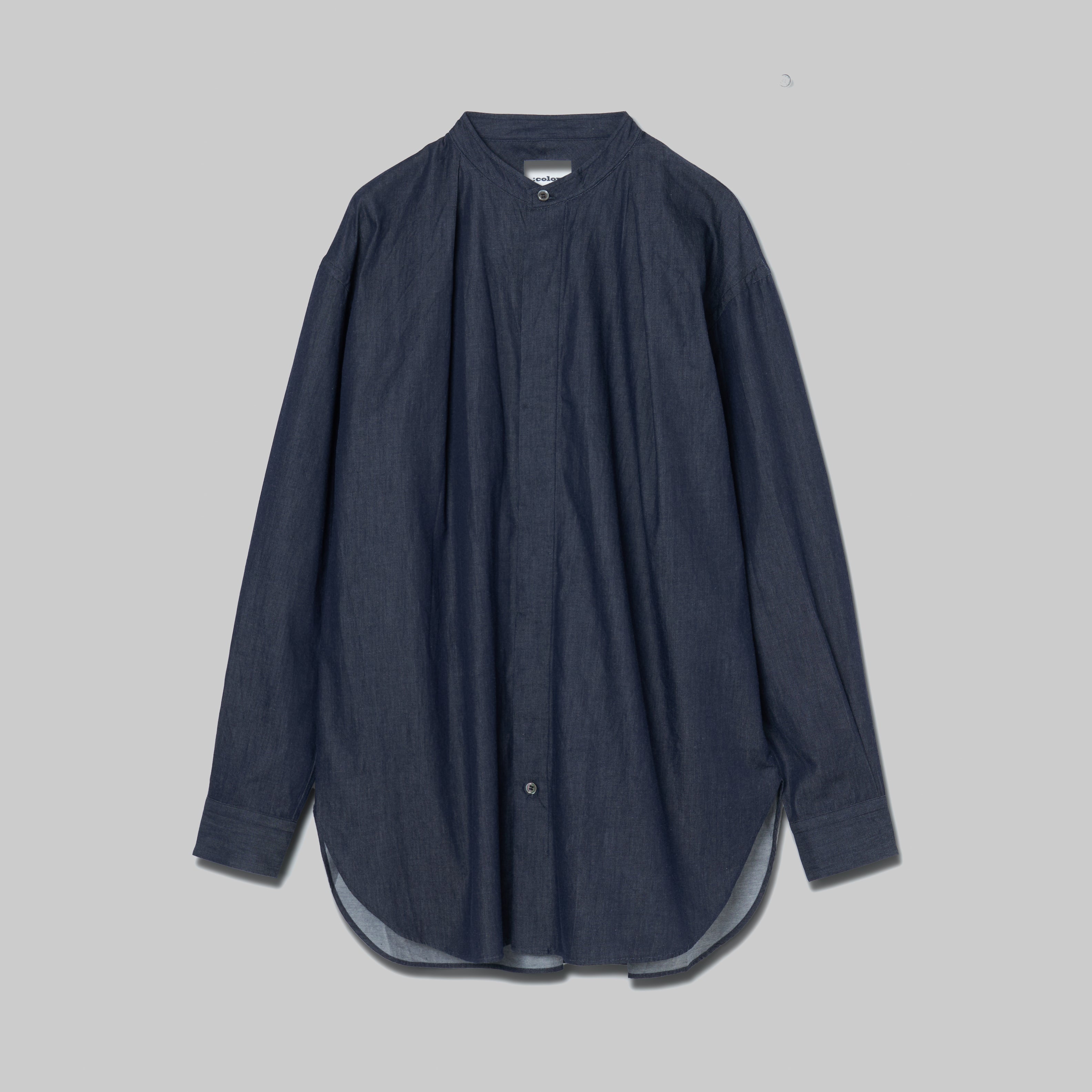 CSH-1 – 4oz Light Denim – Navy / 1インプリーツ ロングシャツ