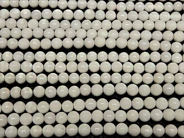 ホワイトオニキス 丸玉 4mm【1連販売】 | 天然石専門店カラフルビーズ