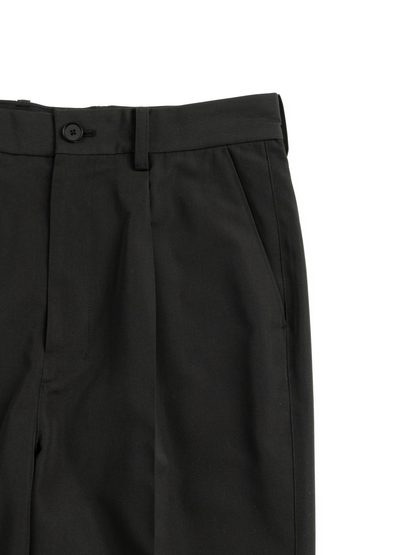 THE FINEST WOOL CANVAS SLACKS｜BLACK – Cornier