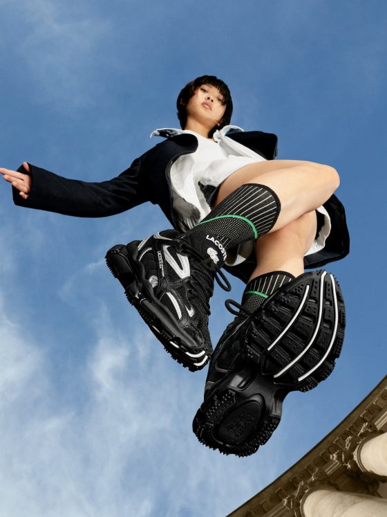 Lacoste's new L003 2K24 sneaker, worn by J.I.D, elevates running