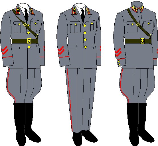 第二次大戦中のソ連軍 労農赤軍の制服、階級章、兵科色 1938年式