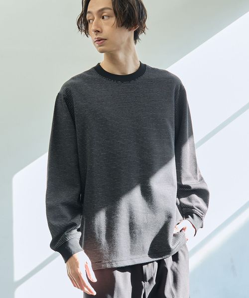 好評につき新色追加】クリーンプラス ボーダーロングスリーブTシャツ