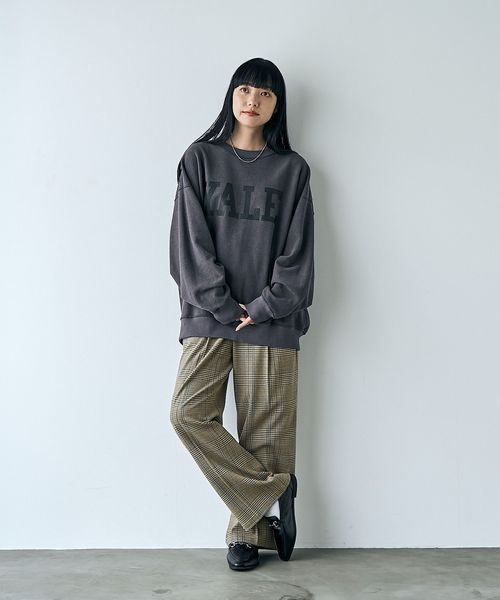 イージービューティーチェックワイドパンツ（WEB限定サイズ）