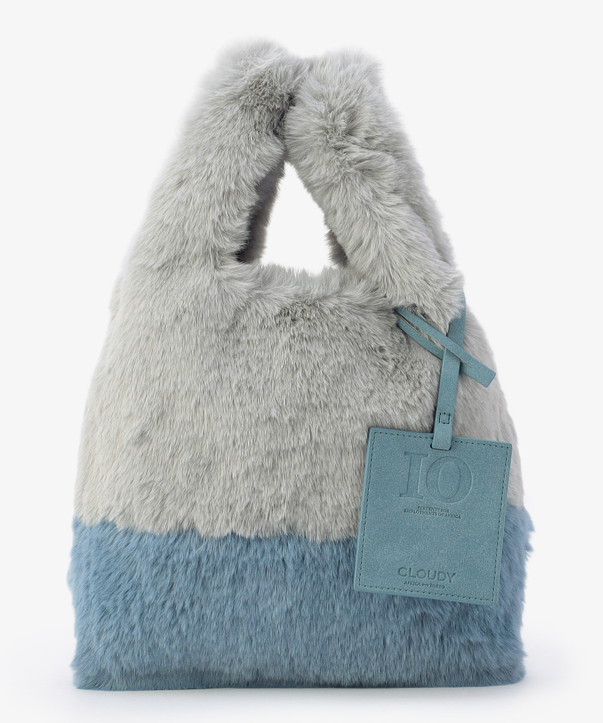 エコファーコンビニバッグ GRAYxSAX