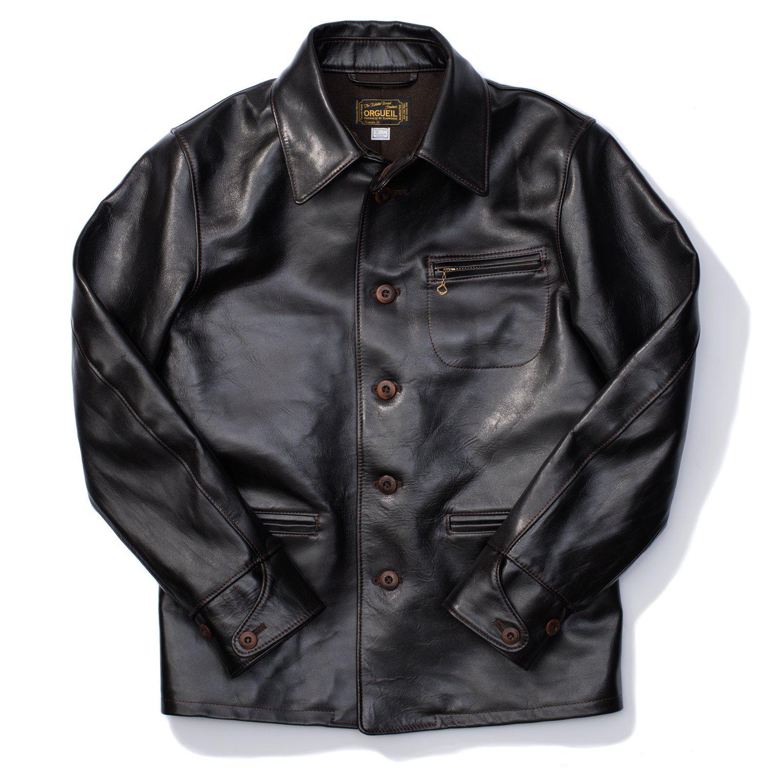 Orgueil Horsehide Leather Car Coat Black – Clutch Cafe