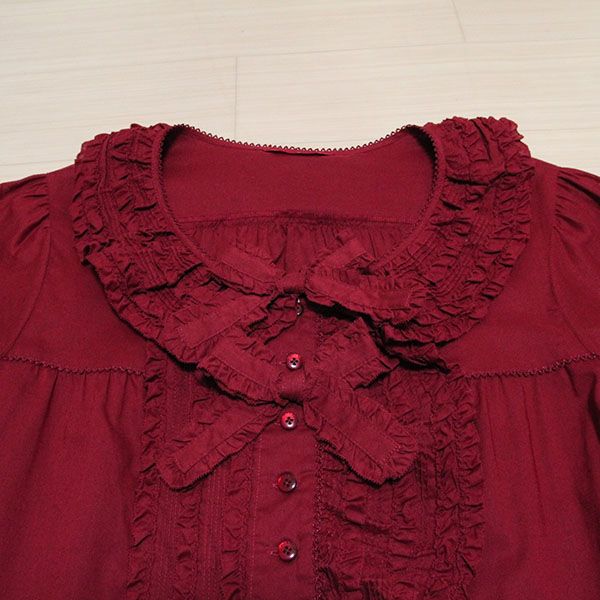 赤リボン&ピコフリルオーバーブラウス - ピンクハウス通販｜リサイクル