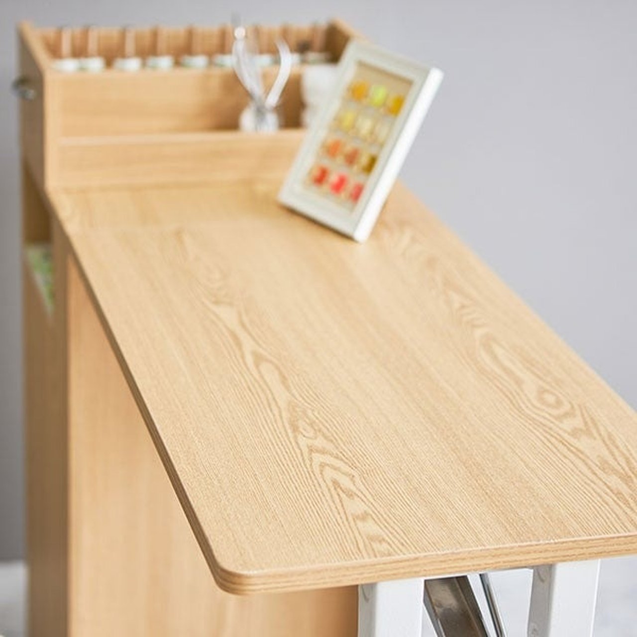 エトゥベラ] 折りたたみ ネイルテーブル MO1 木目ナチュラルブラウン