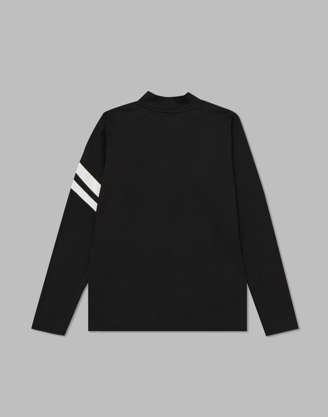 CRONOS BLACK MOCK NECK LINE LONG SLEEVE SHIRT【BLACK×WHITE】