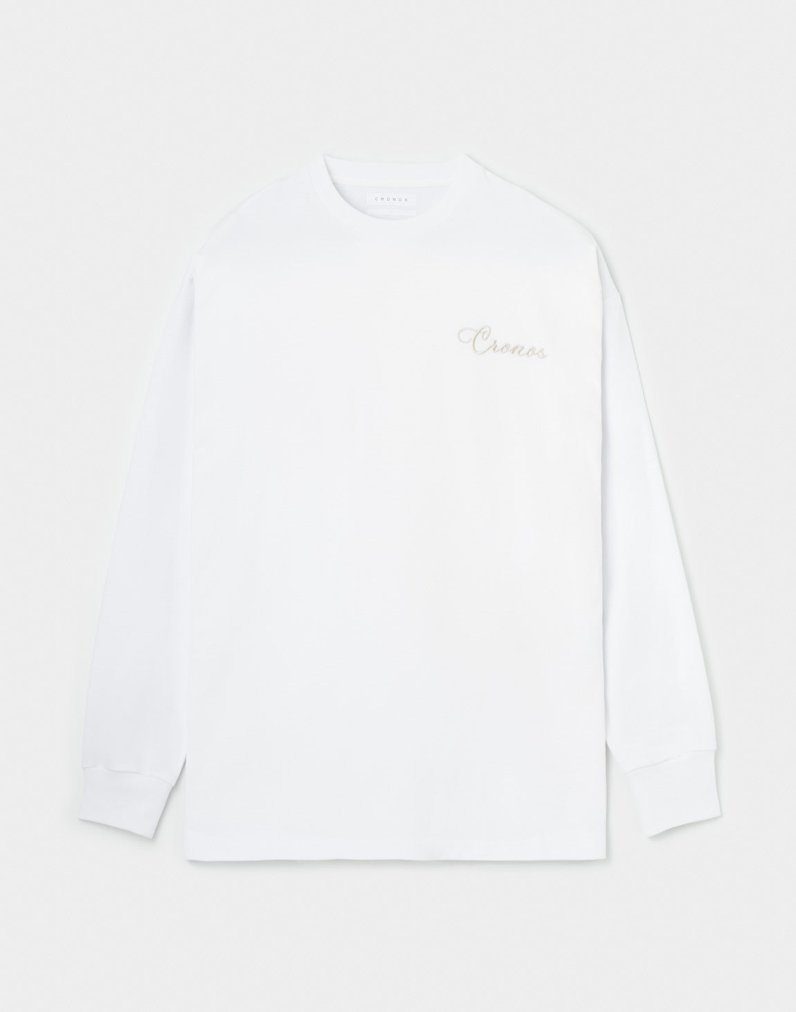 CRONOS SCRIPT SIDE L/S TEE 【WHITE】