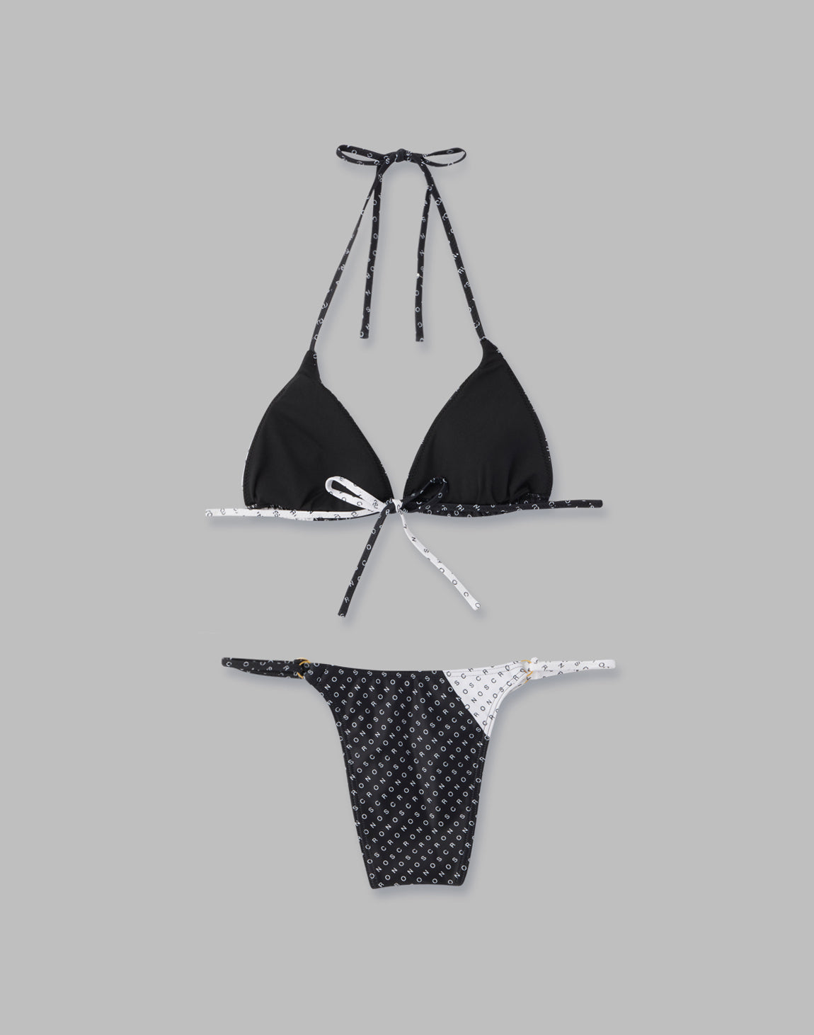 CRONOS WOMEN MONOGRAM BIKINI【BLACK】