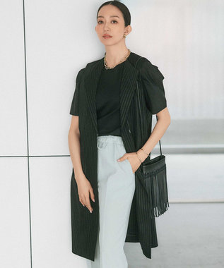 CLASSY.6月号掲載/洗える】リネンレーヨンストレッチ ジレ / 23区 L