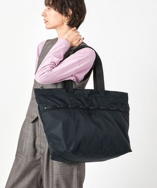 CARLIN ZIP TOP TOTE BAG/リサイクルドブラックJP / LeSportsac