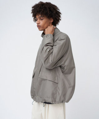 ACRYLIC COATED SILK | パッドスタンドコーチジャケット - UNISEX