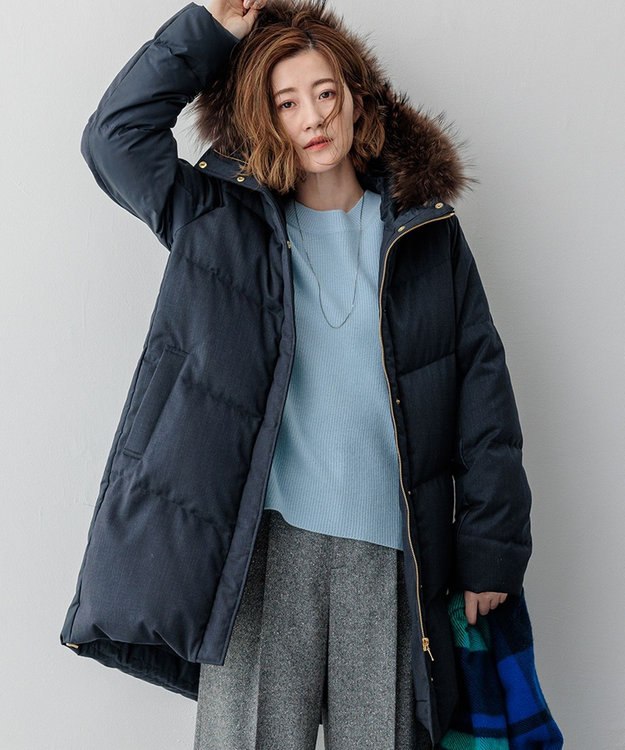 撥水加工】TWツイル ロングダウンコート / 23区 | ファッション通販