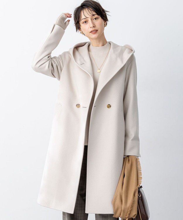 ウールカシミヤビーバー フーデット コート / 23区 L | ファッション