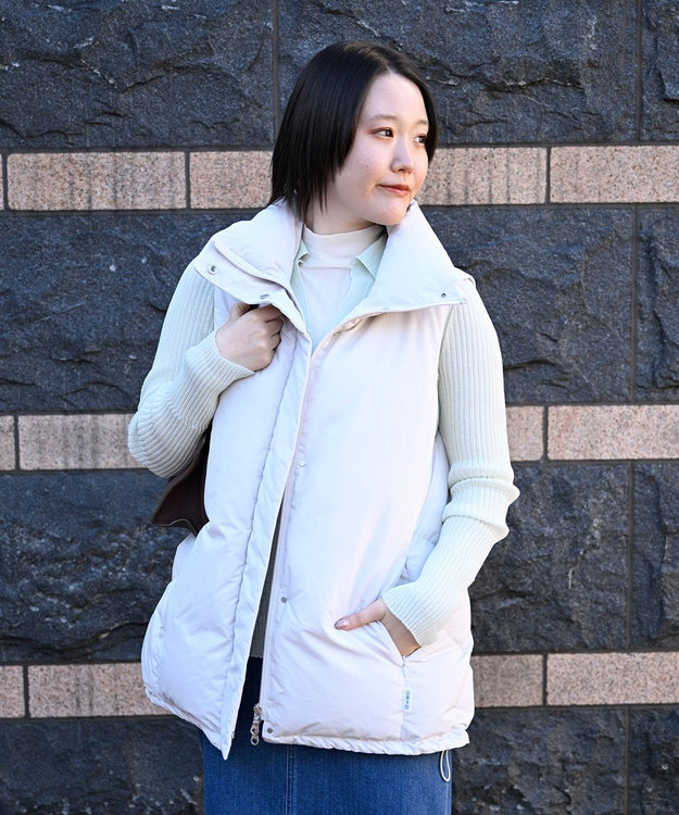 日本製/高品質ダウン】STAND COLLAR DOWN VEST ダウンベスト / KWD