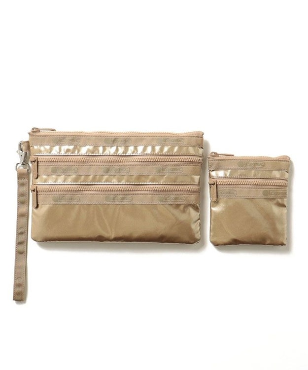 ZIP POUCH SET3/ヒトリップアラビアゴールド / LeSportsac