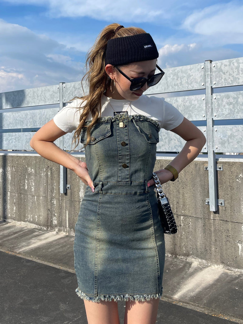 チューブトップデニムワンピース DPB73078 – CRAMMY