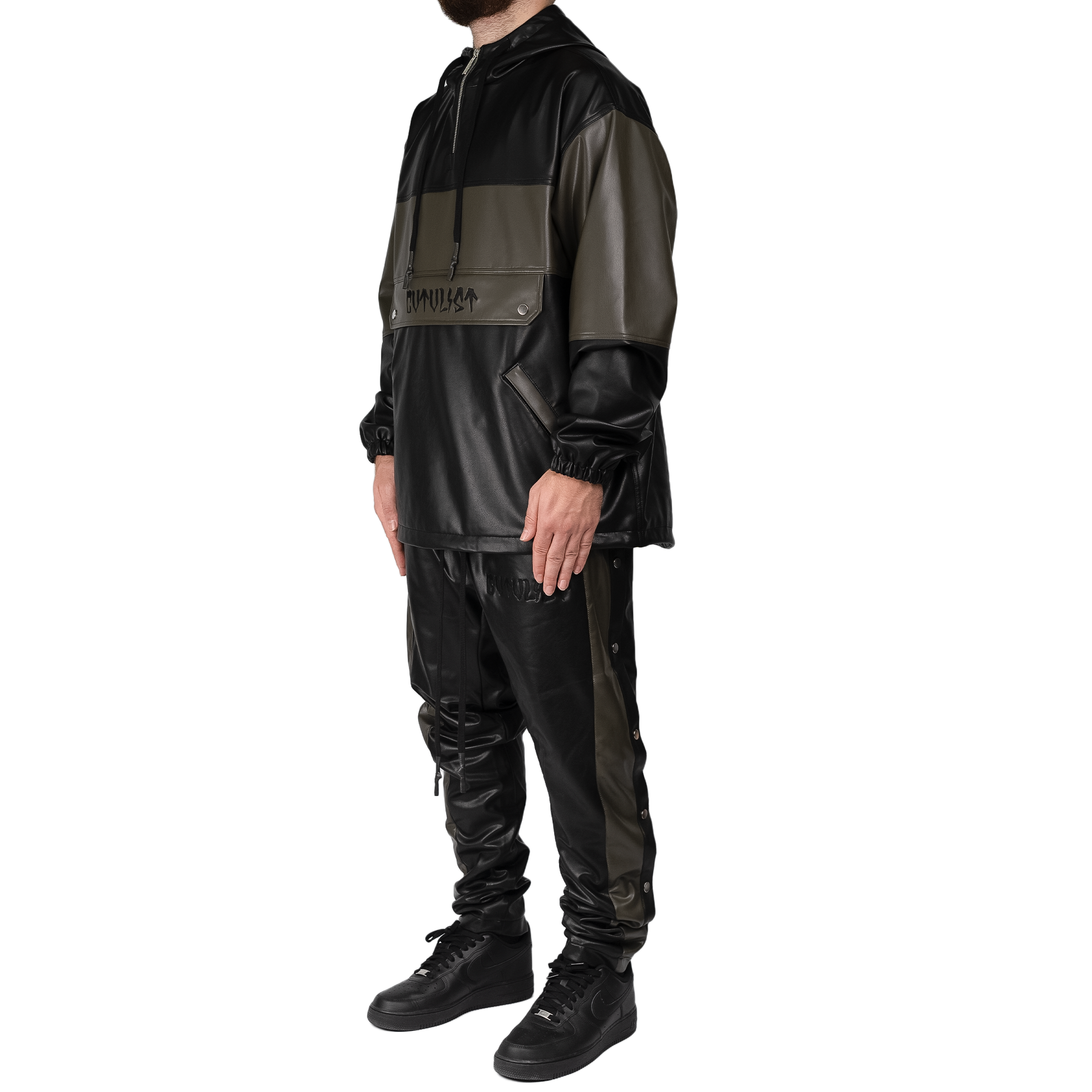 Leather Sidesnap Pants