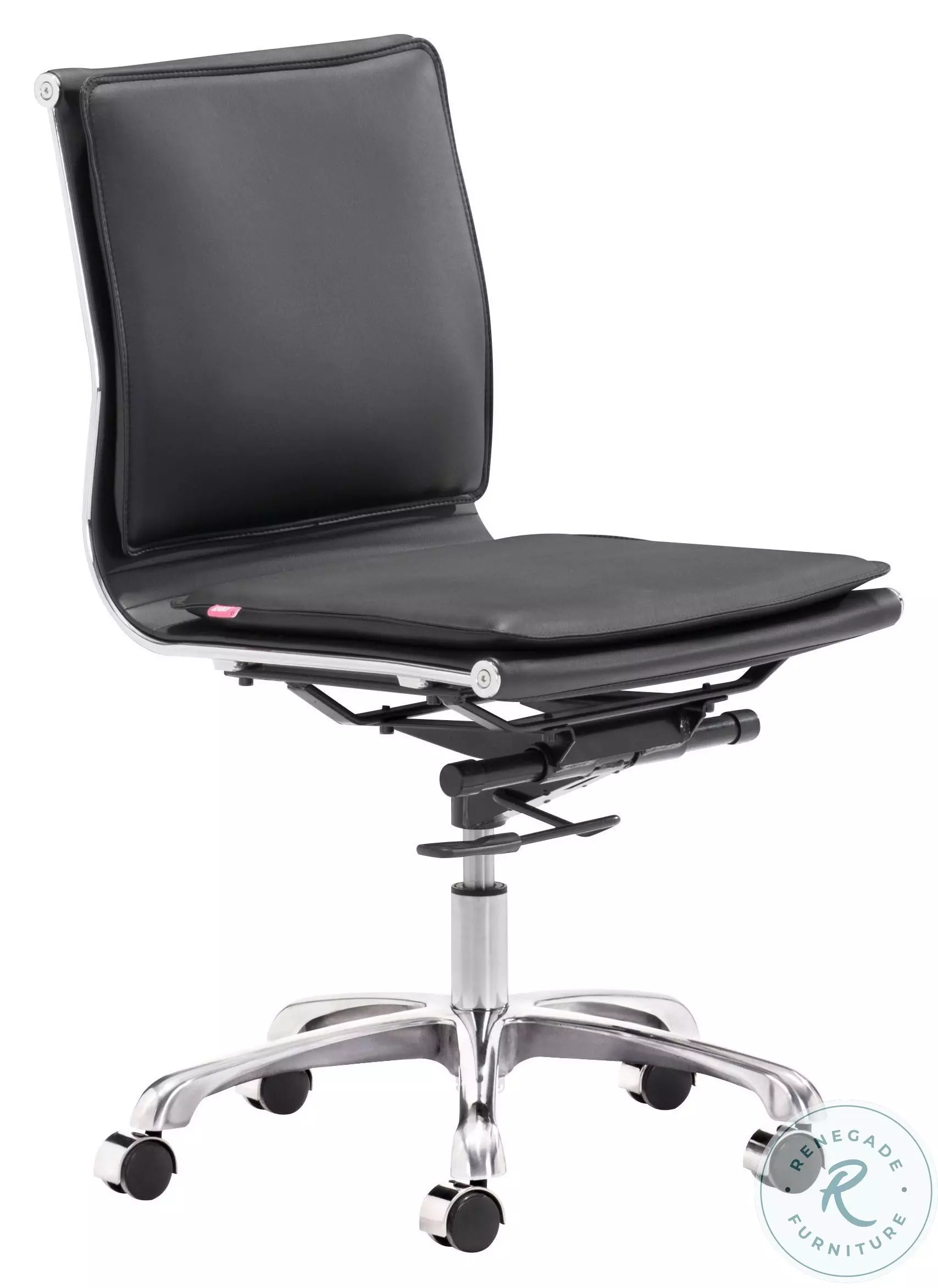Lider Plus Armless Office Chair Black from Zuo Mod (215218