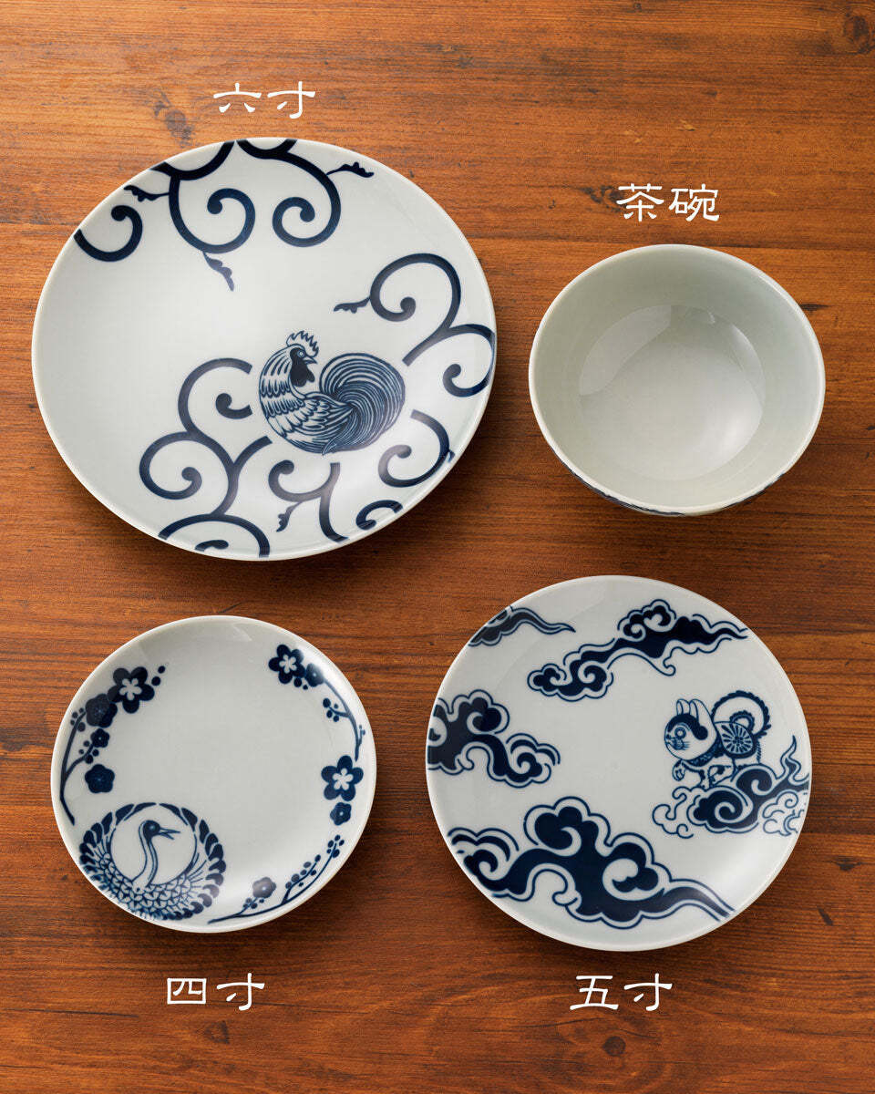 波佐見焼 四寸皿【鳥・青】 | 堀江陶器 | DCTgarden SHOPPING MALL