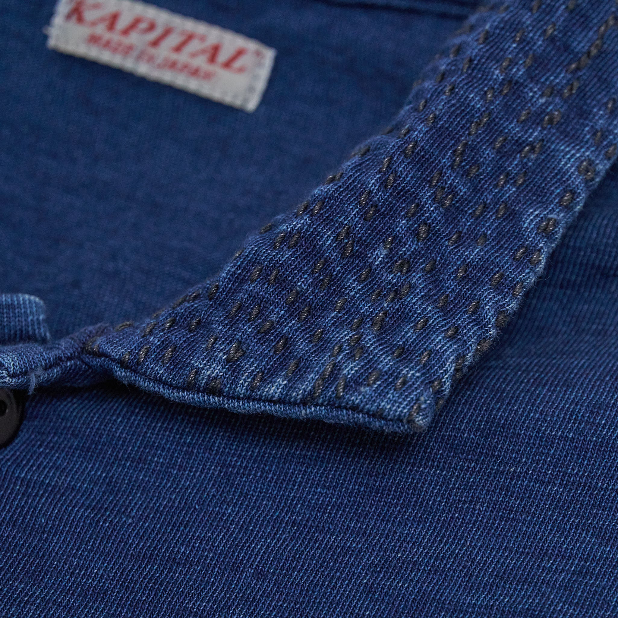 Kapital Classic Indigo Polo Shirts - DeeCee style