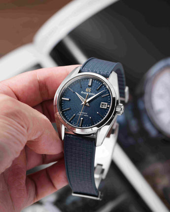 Navy Mosaic CTS Rubber Strap - Rubber Watch Strap · 18-22mm | Delugs