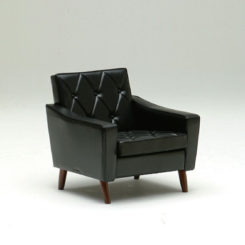 カリモク60 ロビーチェア 1シーター スタンダードブラック［U36210BD