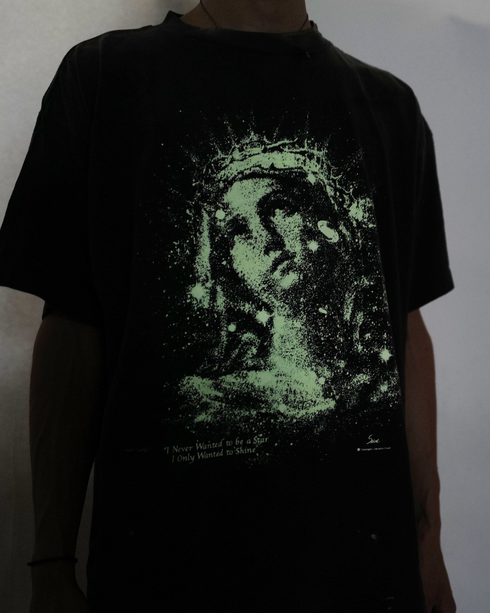 SAINT M×××××× (セントマイケル) AW25 SS TEE/MARIA / BLACK | Detail