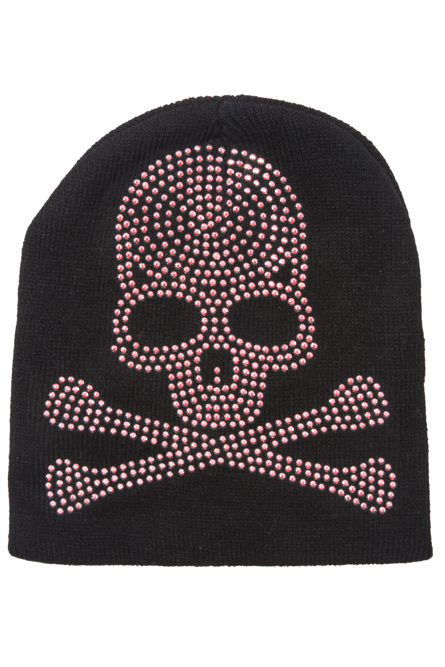8 inch Studded Rhinestone Red Skull Beanie | eBay