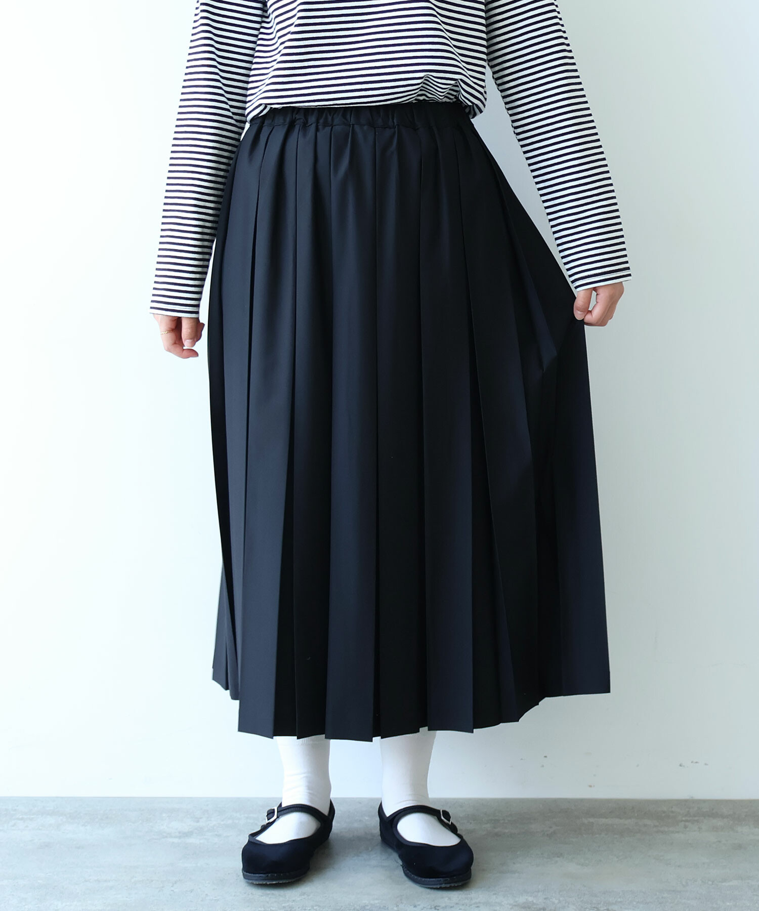 AMBIDEX Store △○T/R 太プリーツ スカート(F モカ): bulle de savon