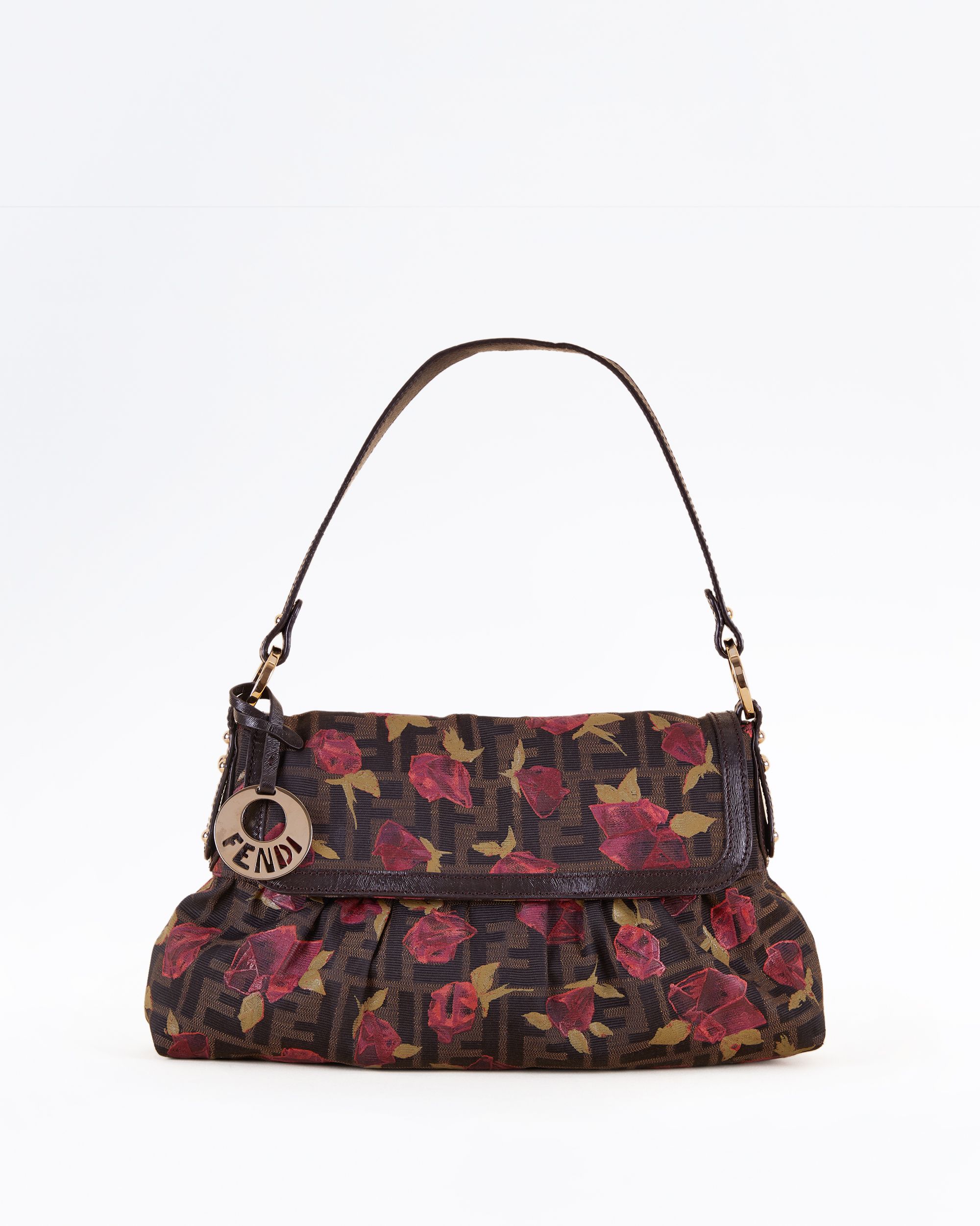 Fendi Zucca Rose Chef Shoulder Bag | Vivrelle