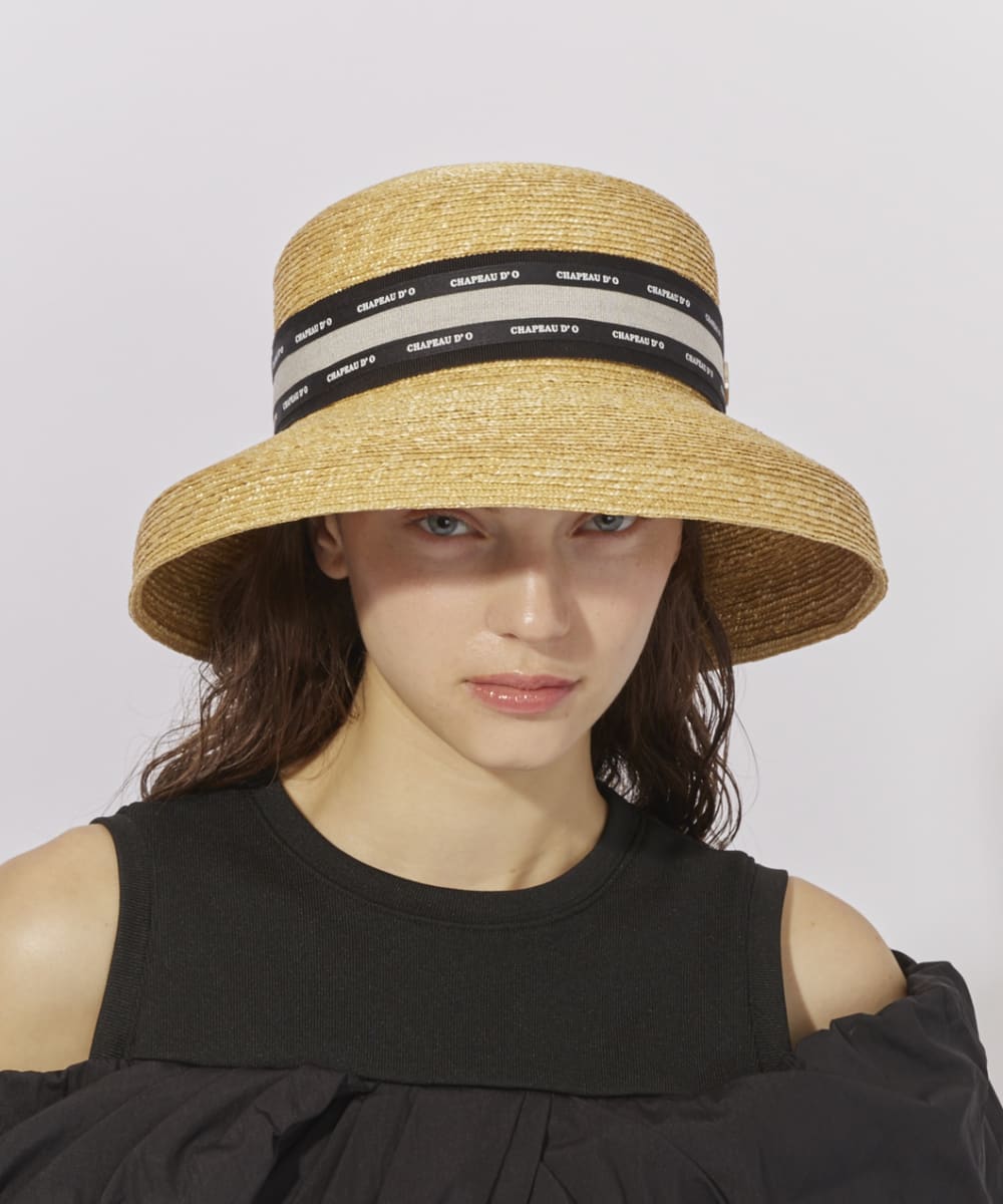 Chapeau d' O Straw-B Casablanca Logo | 57.5cm(75) BLACK (01