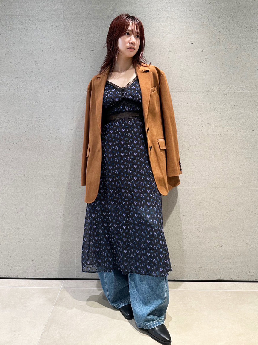 LILY BROWN Lingerie×ANNA SUI】カップ付きキャミワンピース(マキシ