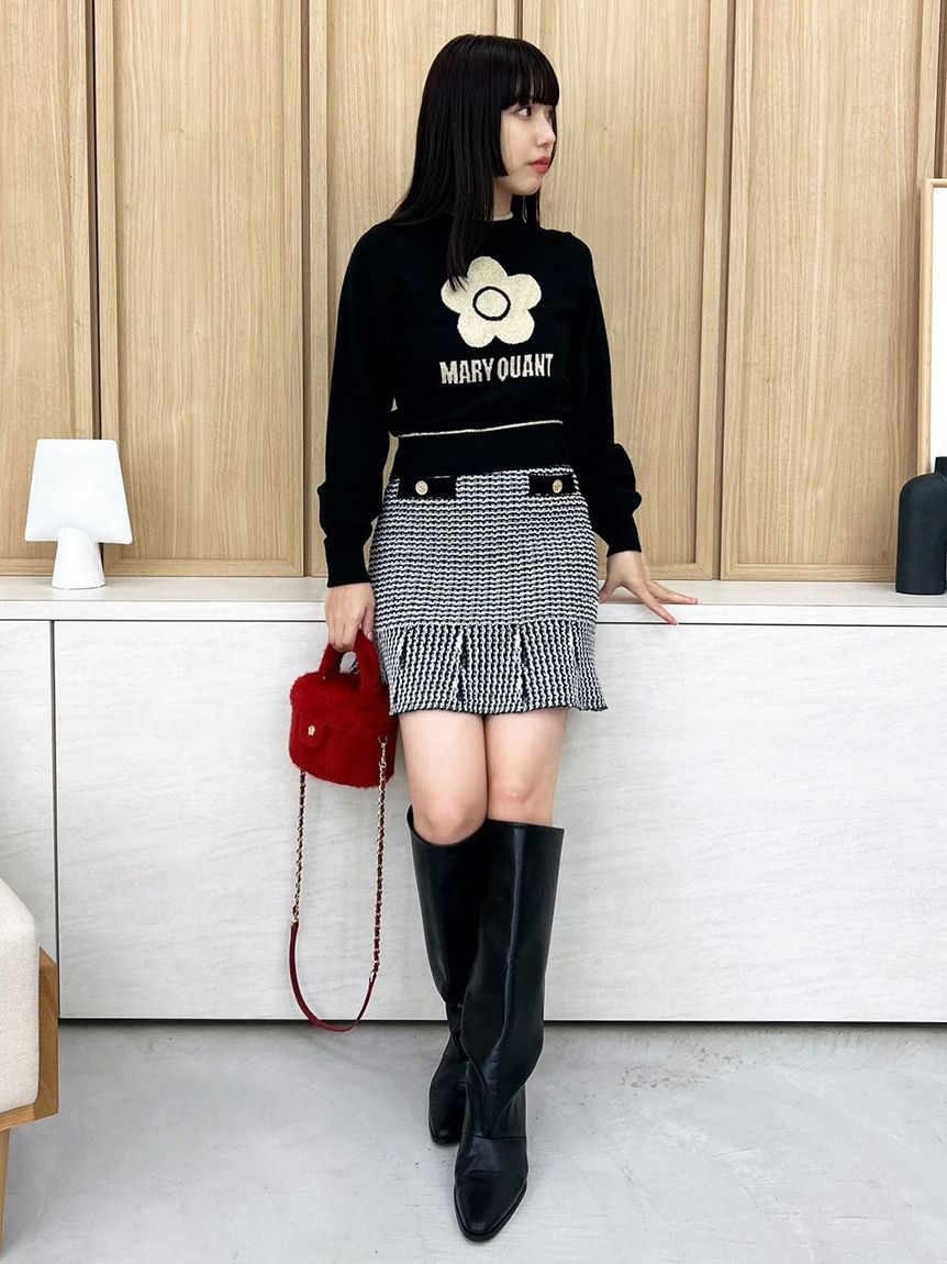 WEB・一部店舗限定カラー】【LILY BROWN×MARY QUANT】ツイードニット
