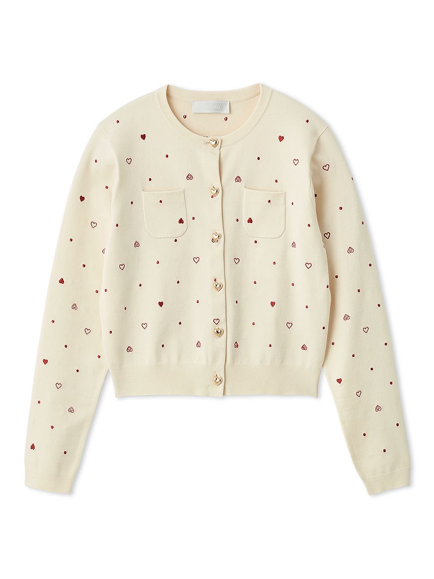 UVカット】ハート刺繍ポケットカーディガン(ニットプルオーバー)｜TOPS