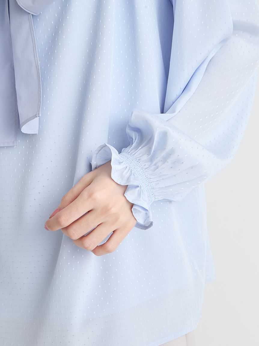 洗える】ビッグリボンスモックブラウス(ブラウス・シャツ)｜TOPS