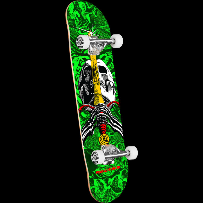 Powell Peralta Skull & Sword Birch Complete Skateboard Green - 8 X
