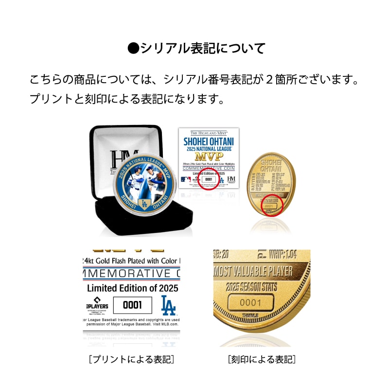 ドジャース 大谷翔平 2025 NL MVP 受賞記念 ゴールドコイン｜郵便局の