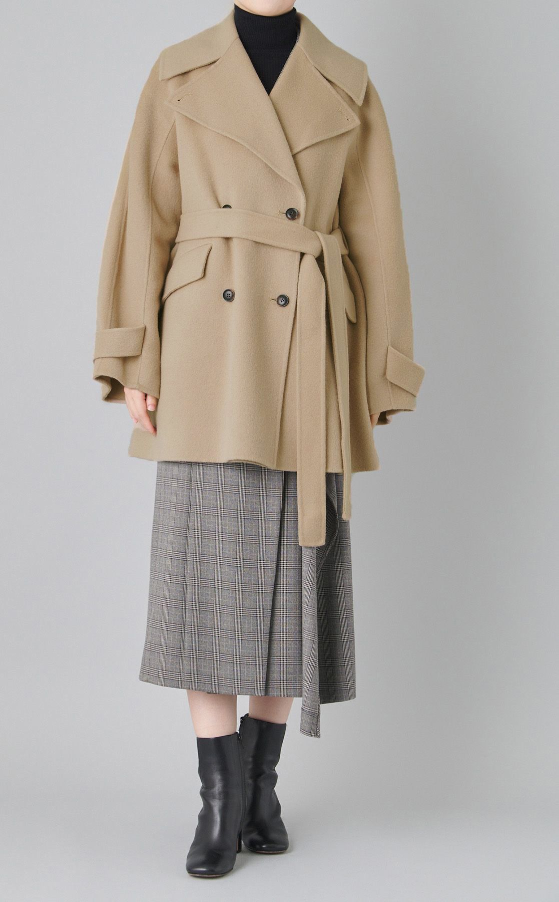 FRAY I.D｜ウールリバーミドルAラインコート