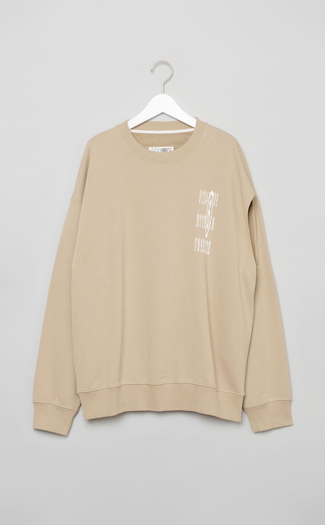 MM6 Maison Margiela｜カットアウトスリーブスウェットトップス