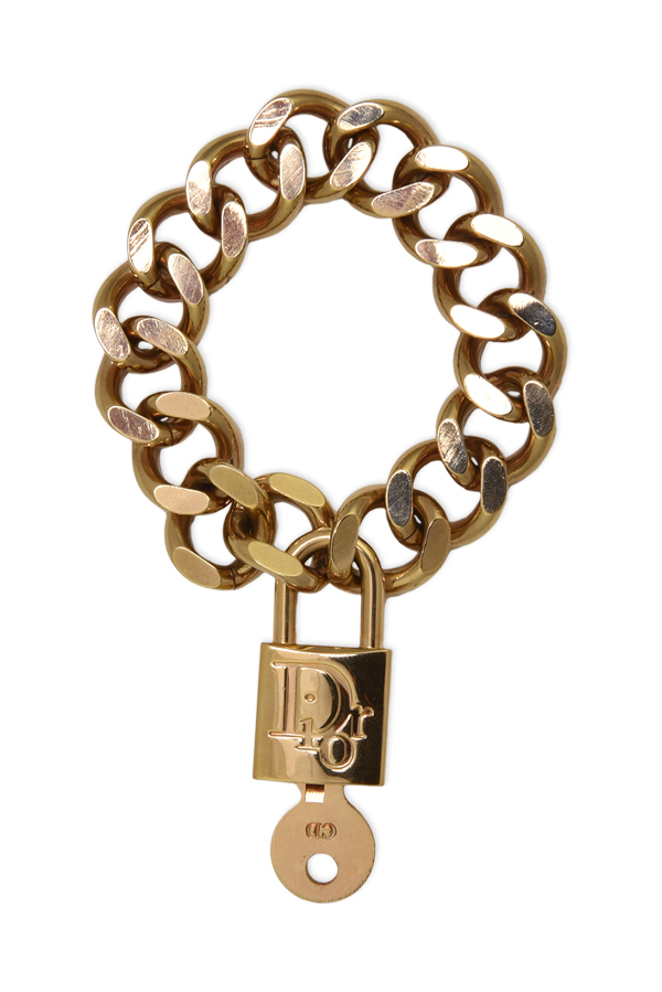 Christian Dior Curb Chain Lock & Key Bracelet | Rent Christian