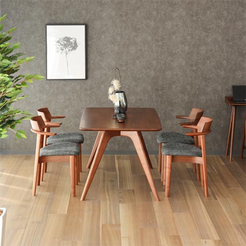 飛騨家具 nissin 日進木工 Sof ソフ V脚テーブル 国産家具 無垢