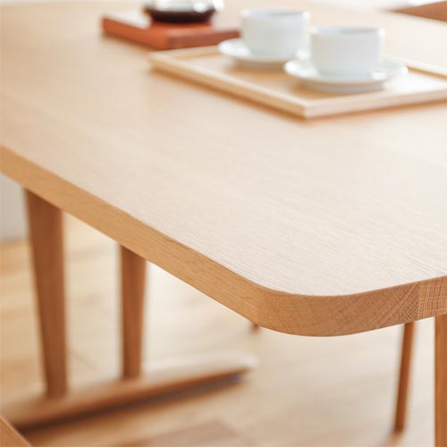 飛騨家具 HIDA 飛騨産業 Jin Dining 侭ダイニング 角丸形天板 V脚 国産